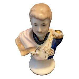 Vintage Antique porcelain Napoleonic Prince Josef Anton Poniatowski bust